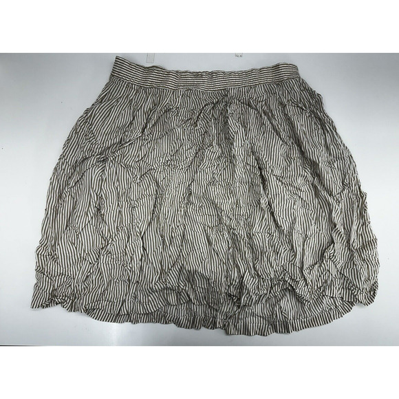 Maggie Lawrence Collection Womens Skirt Size 18-20 Tan White Stripe - Picture 1 of 9